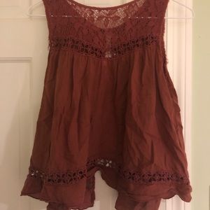 Red boho top